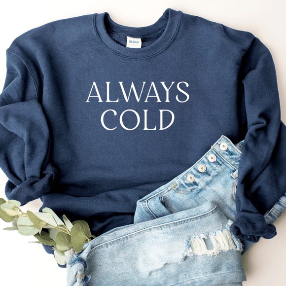 Always Cold Sweatshirt in Navy 💙 - Picture 1 of 3